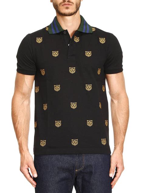 gucci tiger embroidered|gucci tiger embroidered polo shirt.